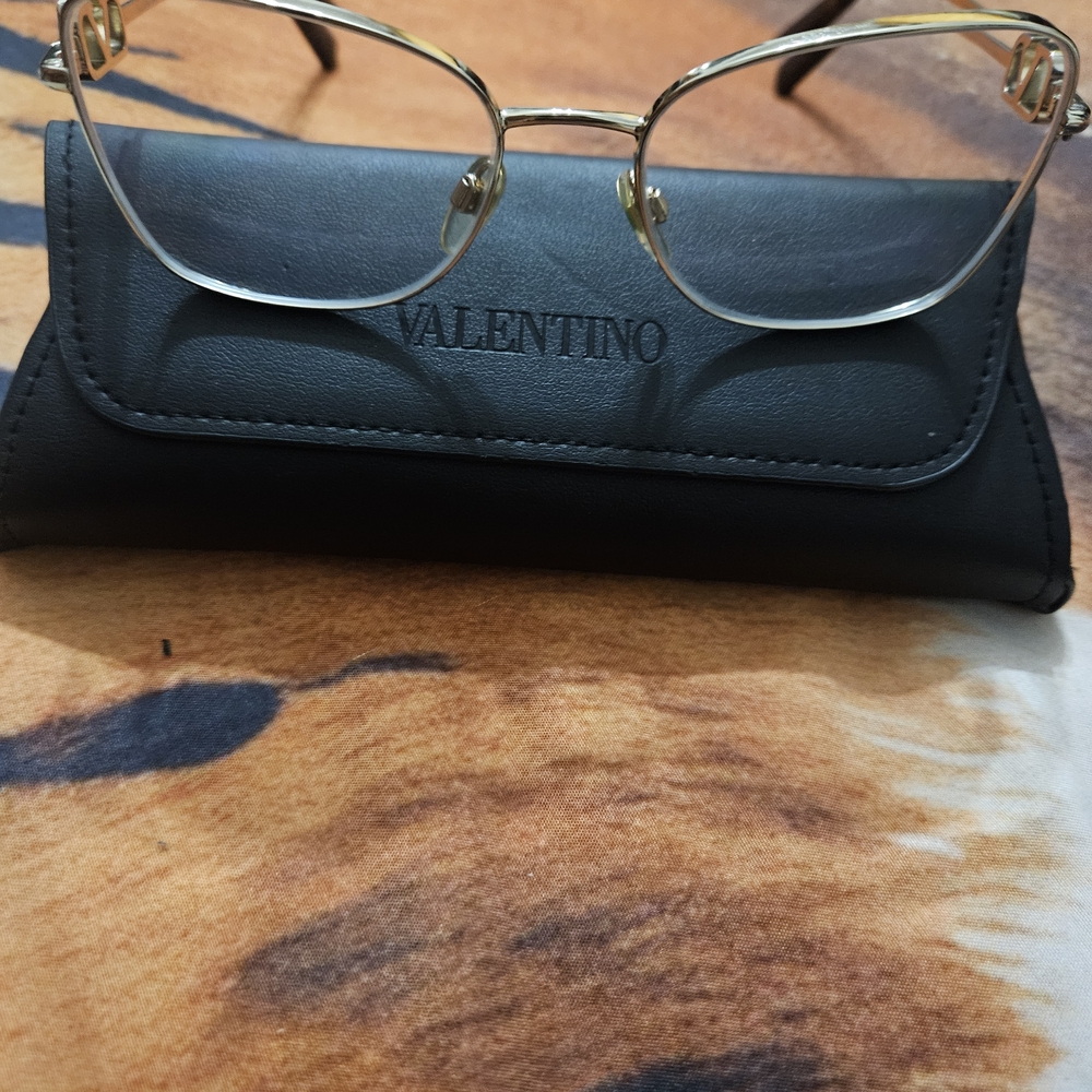 Valentino Black and Gold Glasses with Case